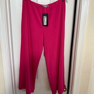 Bryn Walker Pink Organic Cotton Elastic Waist Pink  Ankle Pants SZ M Orig. $118